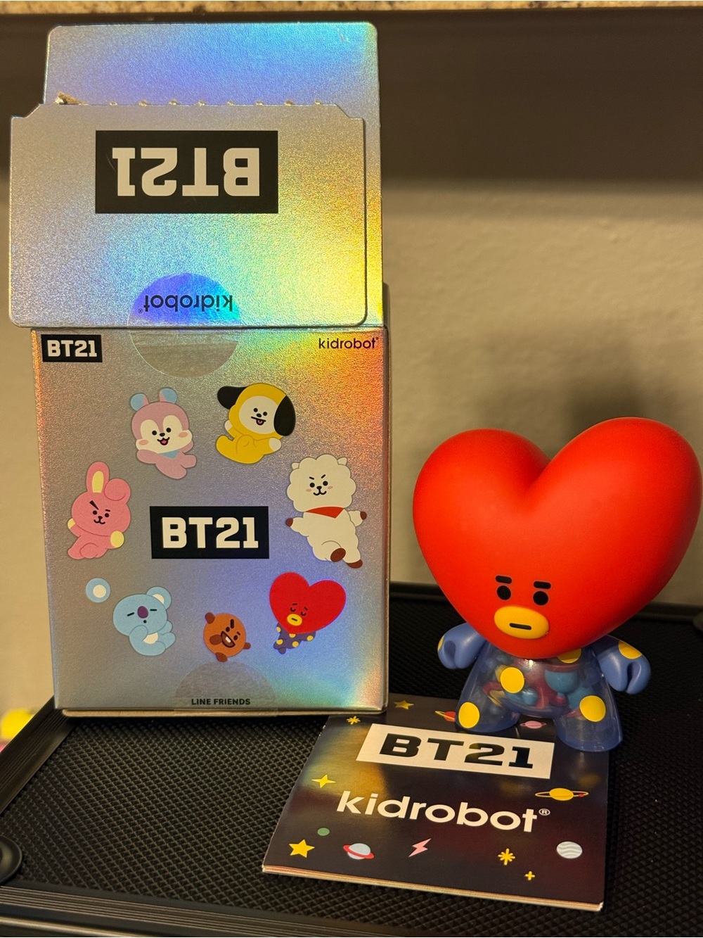 Kidrobot BT21 TATA Heart Figure - Red Collectible Figure